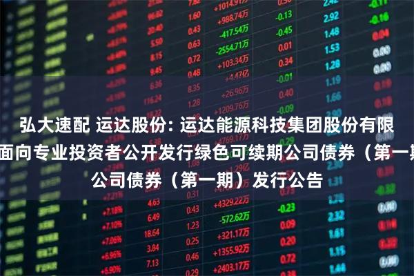 弘大速配 运达股份: 运达能源科技集团股份有限公司2025年面向专业投资者公开发行绿色可续期公司债券（第一期）发行公告